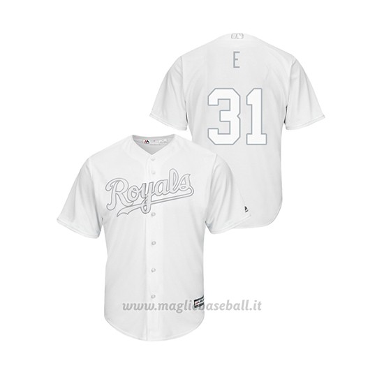 Maglia Baseball Uomo Kansas City Royals Ian Kennedy 2019 Players Weekend E Replica Bianco